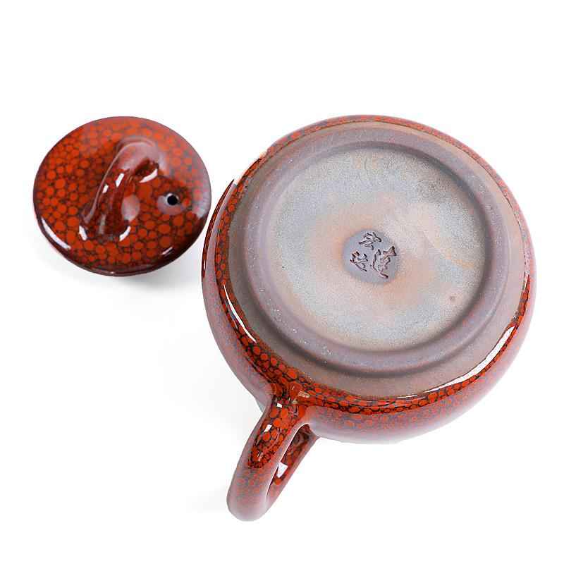 Orange Teapot Jian Zhan- Kiln Temmoku