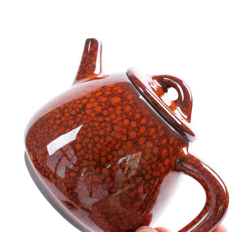 Orange Teapot Jian Zhan- Kiln Temmoku