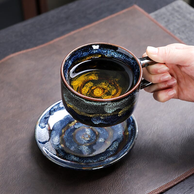 Panlong Coffee Cup Jian Zhan- Kiln Temmoku