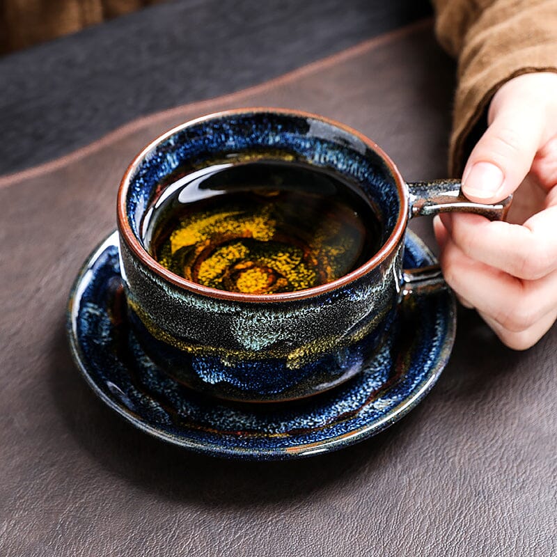 Panlong Coffee Cup Jian Zhan- Kiln Temmoku