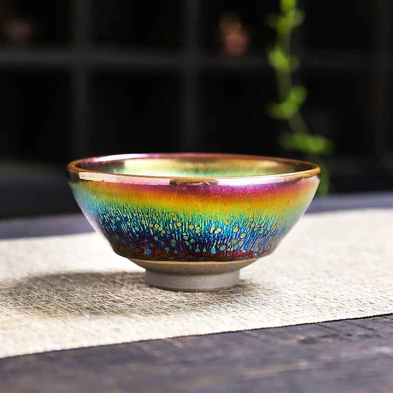 Splash Jian Zhan- Kiln Temmoku