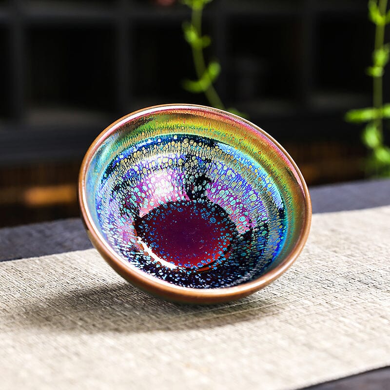 Splash Jian Zhan- Kiln Temmoku