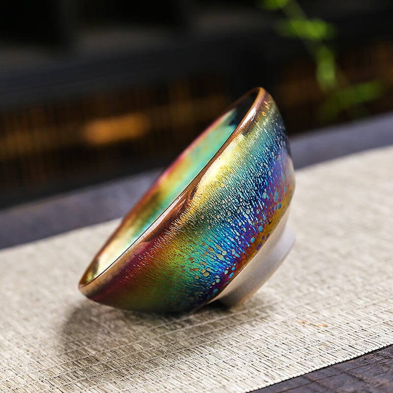 Splash Jian Zhan- Kiln Temmoku