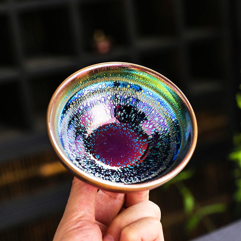 Splash Jian Zhan- Kiln Temmoku