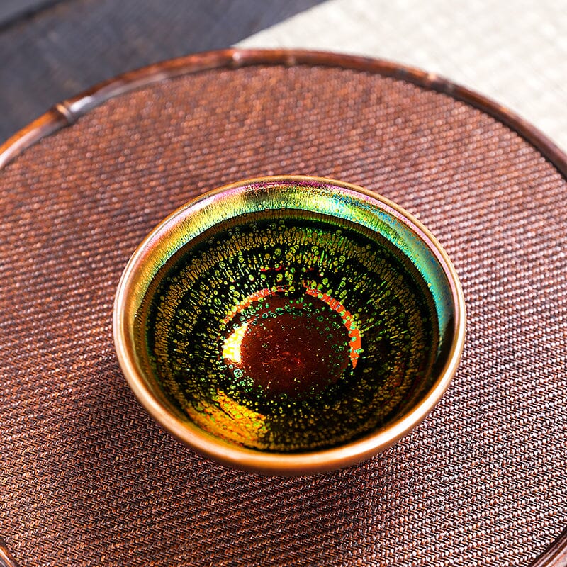 Splash Jian Zhan- Kiln Temmoku