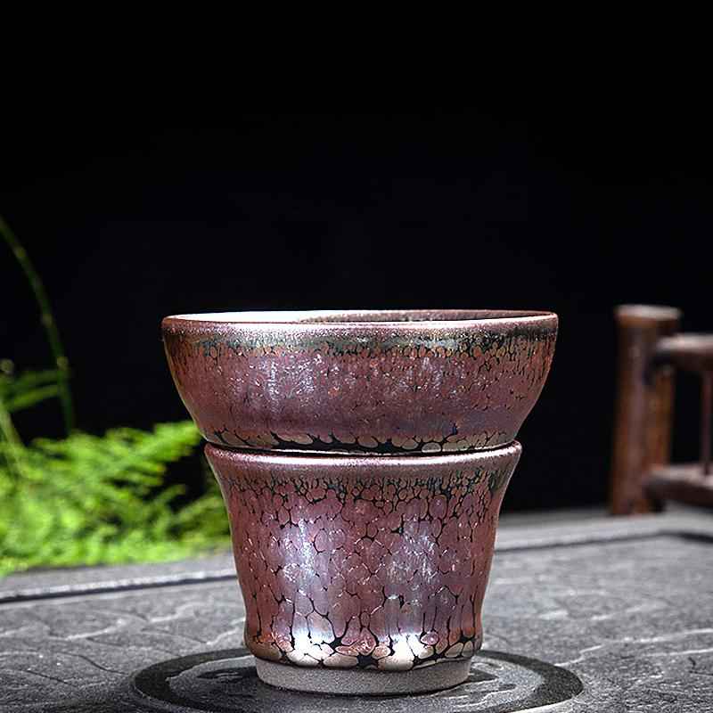 Succulent Tea Set Jian Zhan- Kiln Temmoku