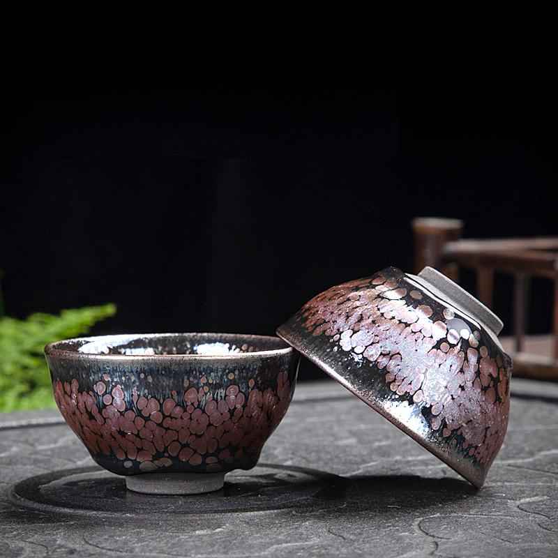 Succulent Tea Set Jian Zhan- Kiln Temmoku