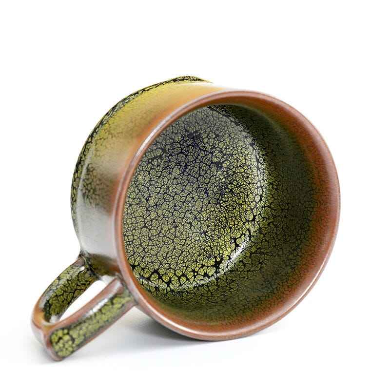 Sunflower Coffee Cup Jian Zhan- Kiln Temmoku