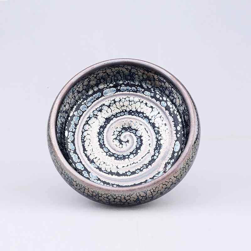 Swirl Jian Zhan- Kiln Temmoku