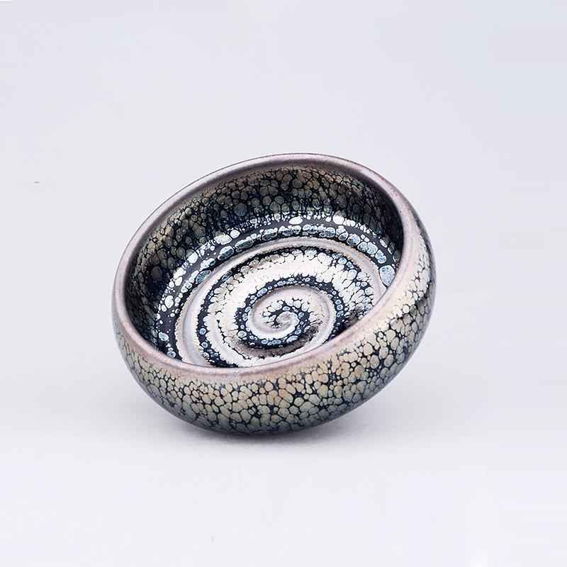 Swirl Jian Zhan- Kiln Temmoku