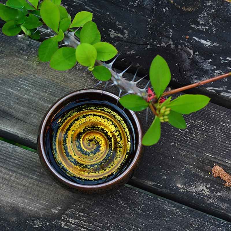 Swirl Jian Zhan- Kiln Temmoku
