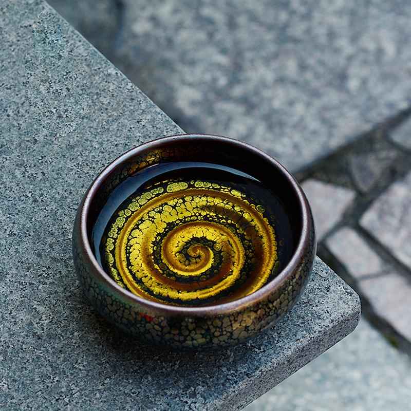 Swirl Jian Zhan- Kiln Temmoku