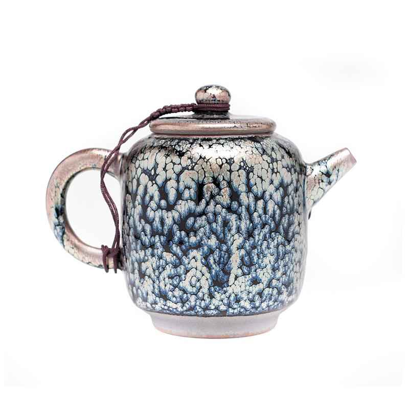 Tissue Teapot Jian Zhan- Kiln Temmoku