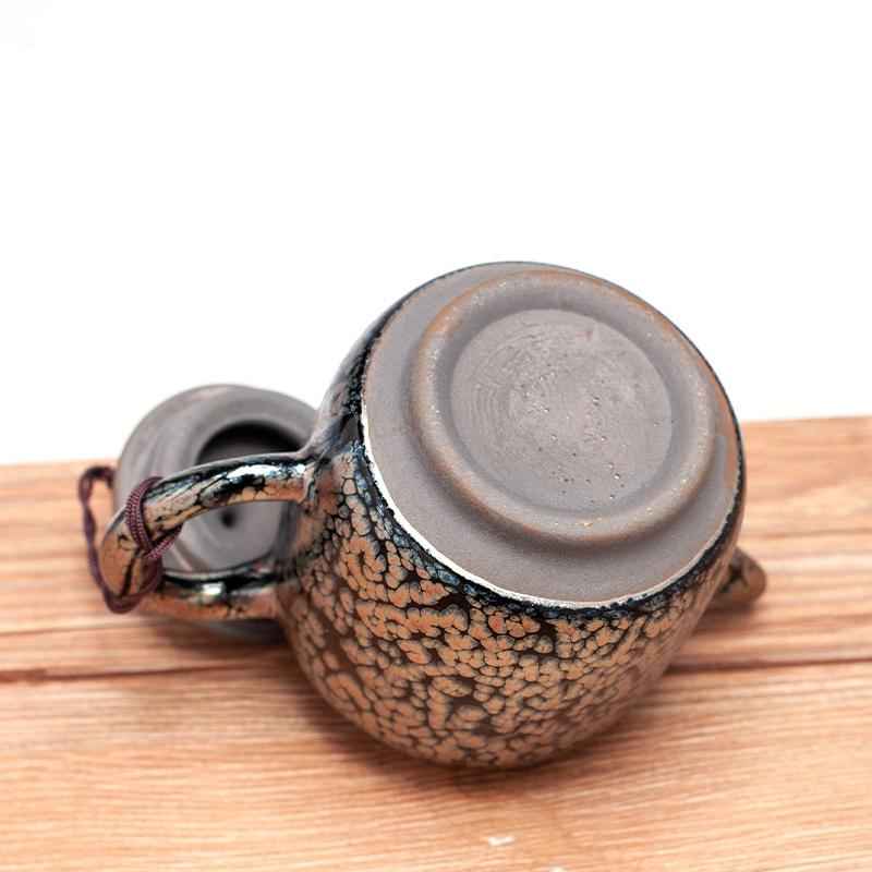 Tissue Teapot Jian Zhan- Kiln Temmoku