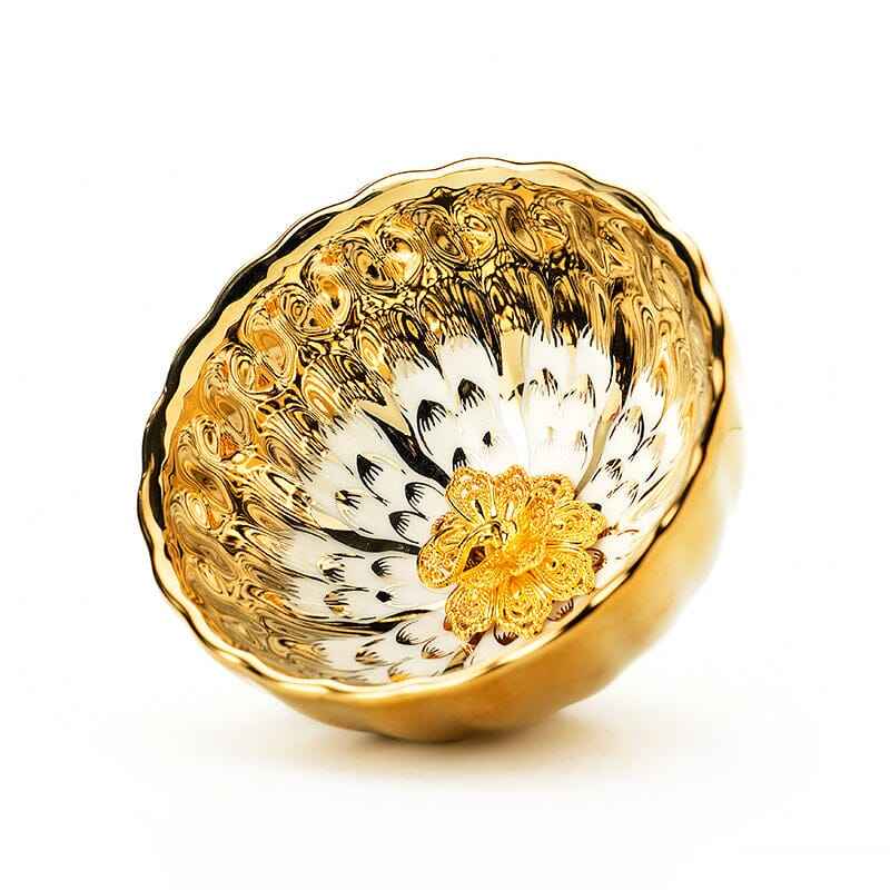 Vivid Gold Jian Zhan- Kiln Temmoku