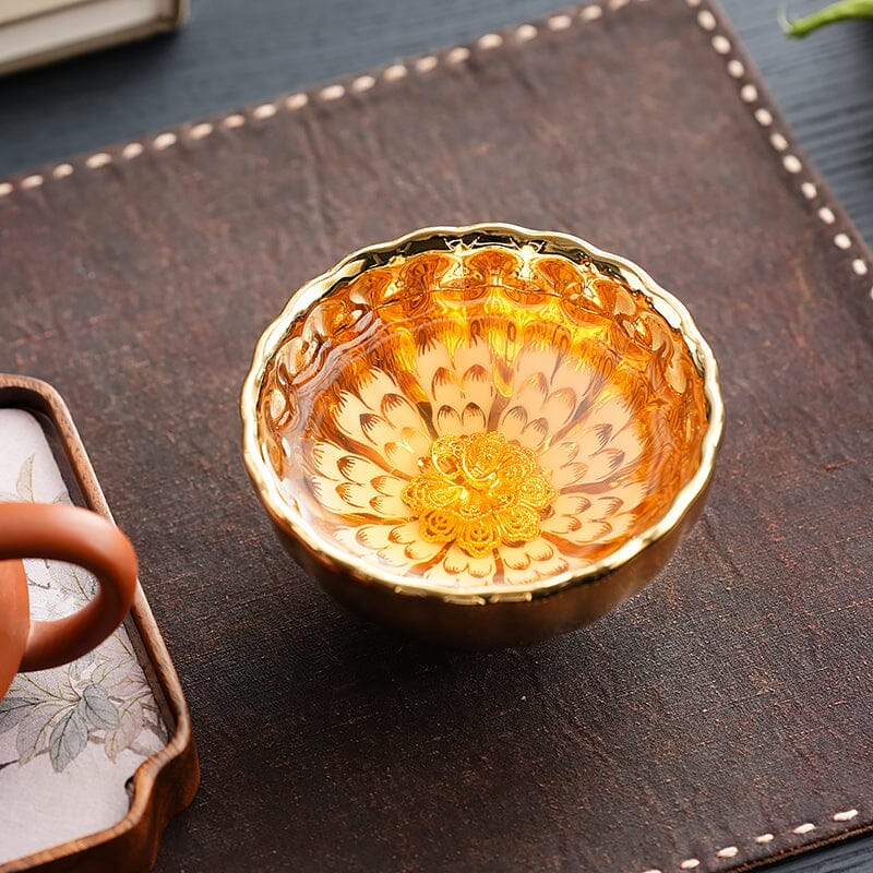 Vivid Gold Jian Zhan- Kiln Temmoku