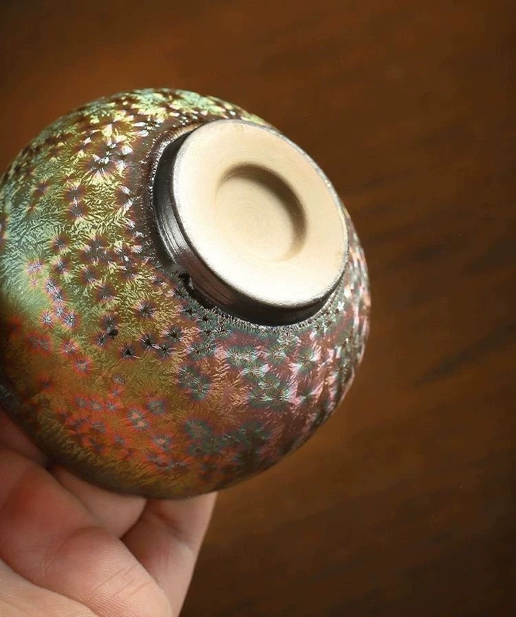 Golden Peacock -jian zhan Kiln Temmoku  glaze