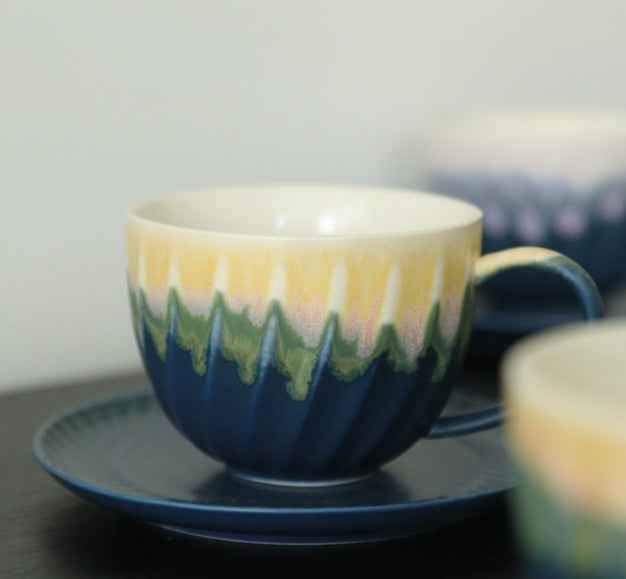 Sunset Ridge Fluted Coffee Cup