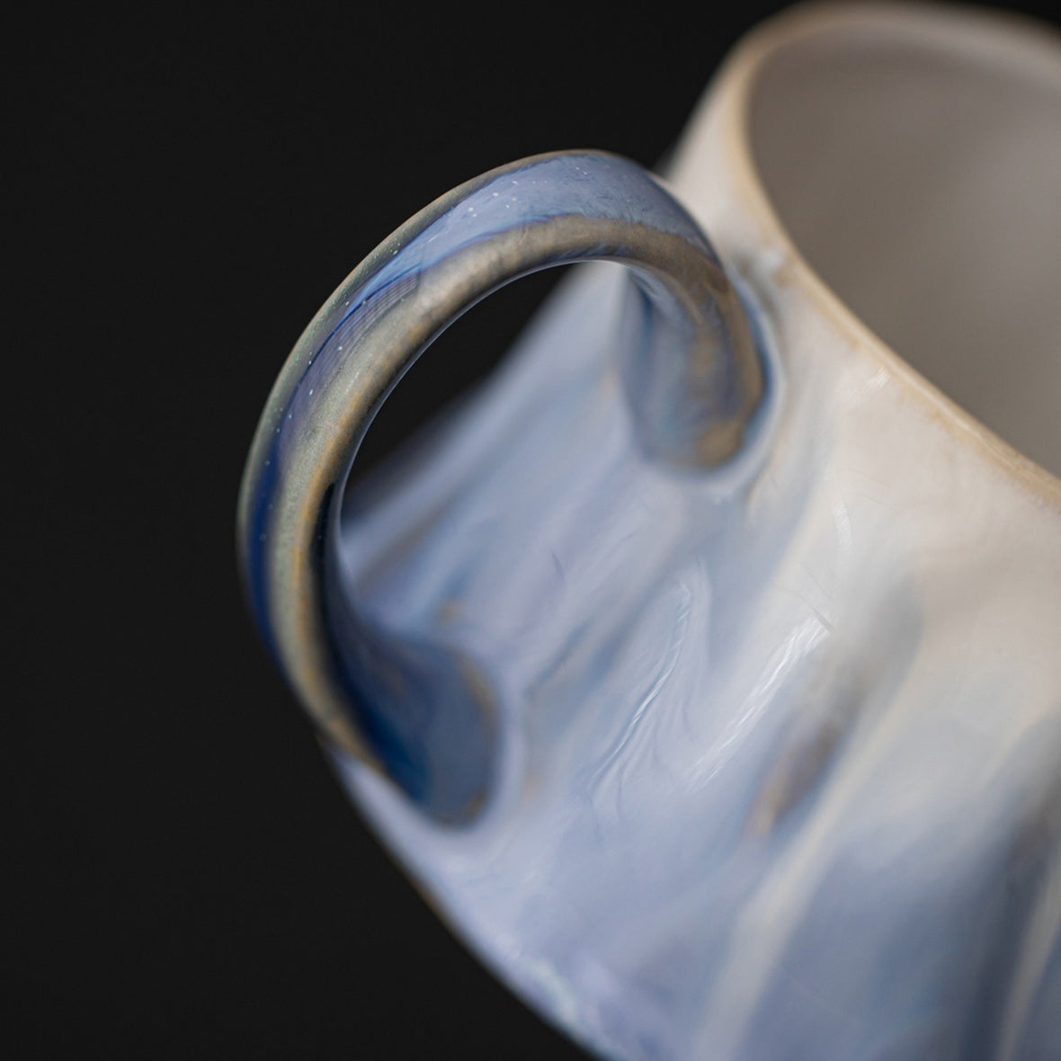 Aurora Bloom Coffee Cup -jian zhan Kiln Temmoku  glaze