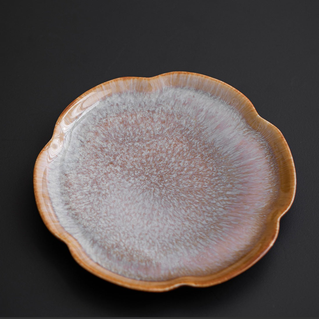 Caramel Gilded Coffee Cup -jian zhan Kiln Temmoku  glaze