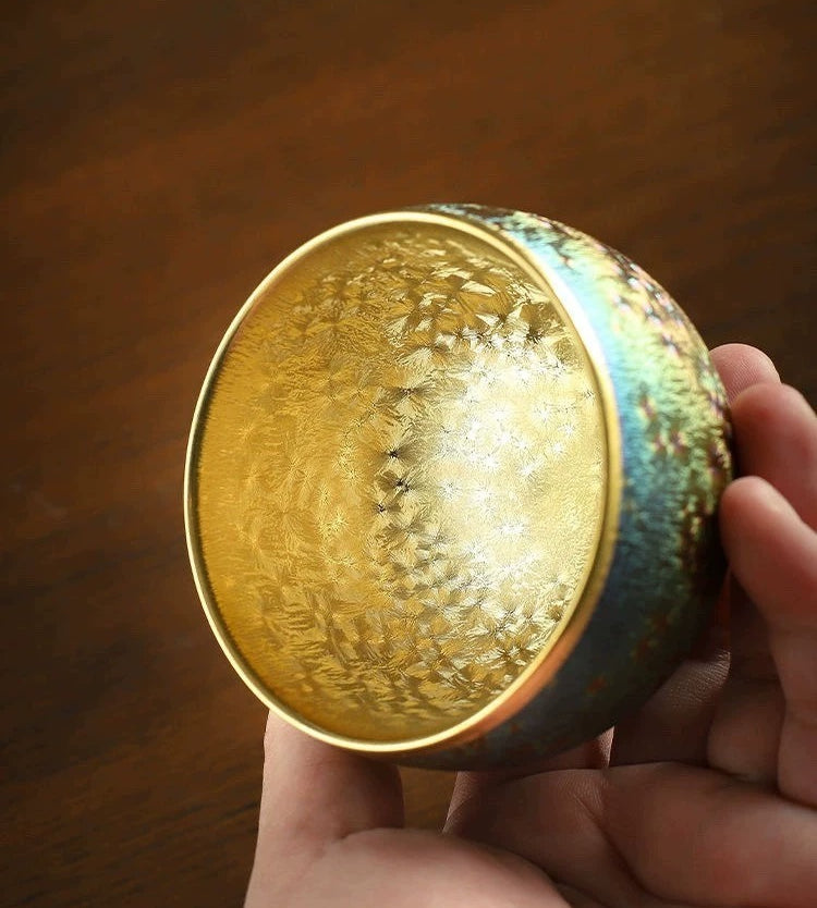 Golden Peacock -jian zhan Kiln Temmoku  glaze