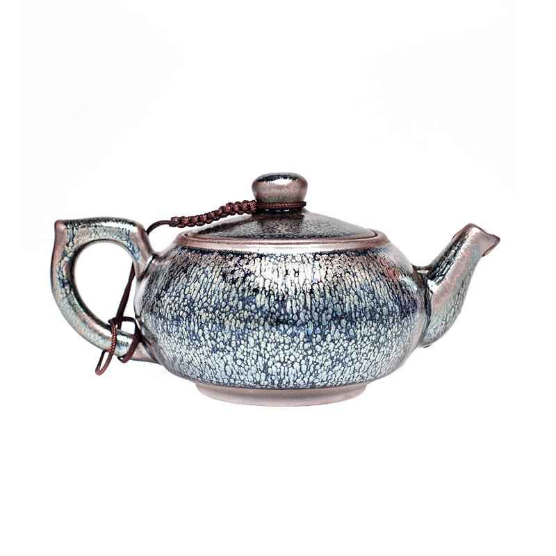 Comet Teapot Jian Zhan- Kiln Temmoku