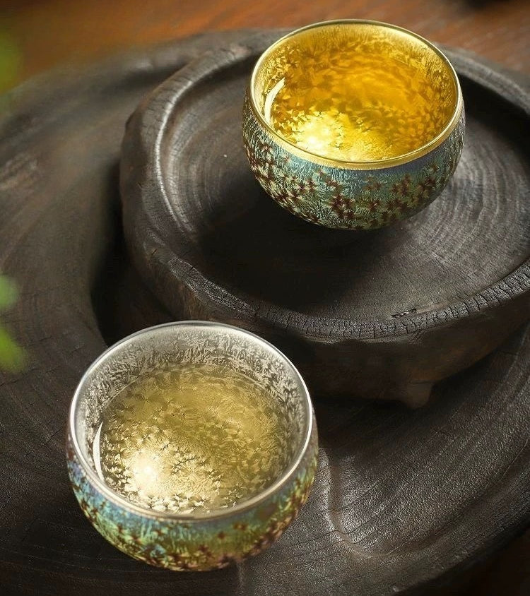 Golden Peacock -jian zhan Kiln Temmoku  glaze