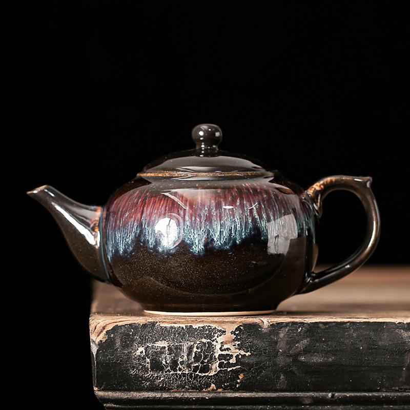Galaxy Teapot Jian Zhan- Kiln Temmoku