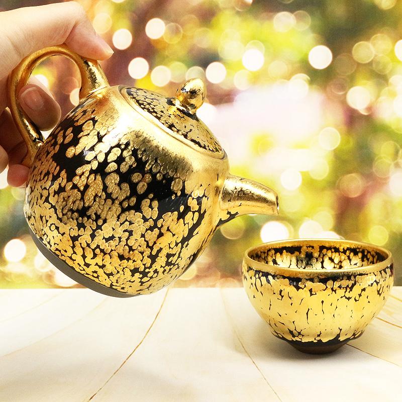 Gold Teapot Jian Zhan- Kiln Temmoku