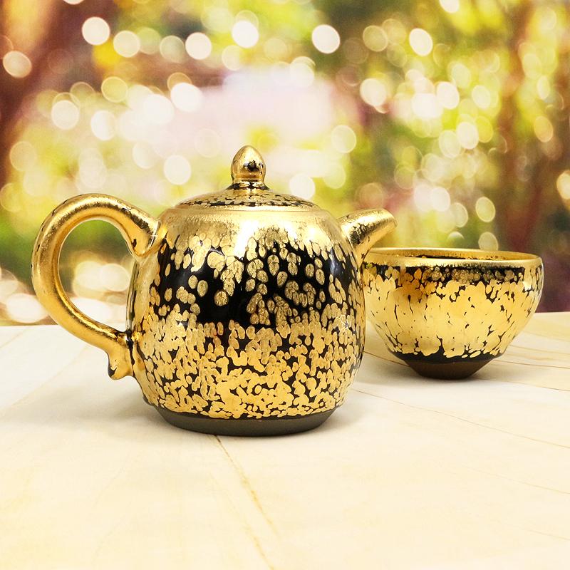 Gold Teapot Jian Zhan- Kiln Temmoku