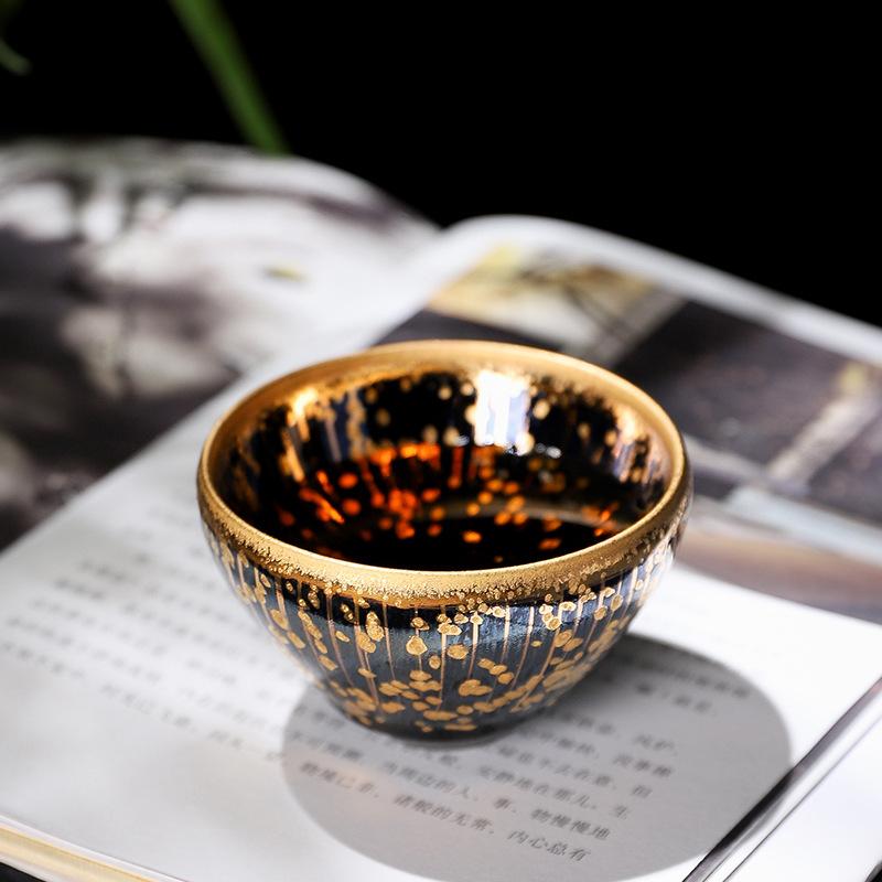 Golden Drops Jian Zhan- Kiln Temmoku