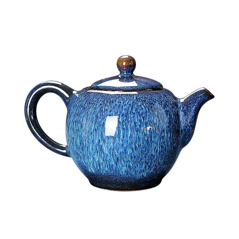 Iceberg Teapot Jian Zhan- Kiln Temmoku