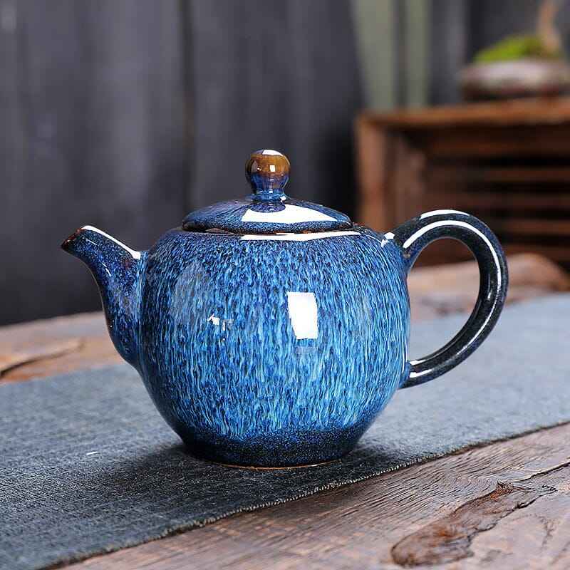 Iceberg Teapot Jian Zhan- Kiln Temmoku