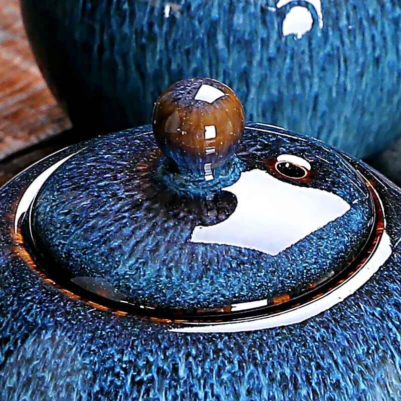 Iceberg Teapot Jian Zhan- Kiln Temmoku