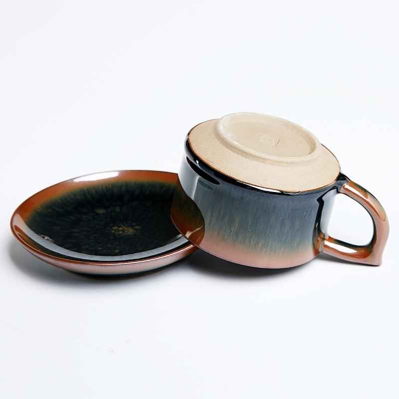 Palm Coffee Cup Jian Zhan- Kiln Temmoku