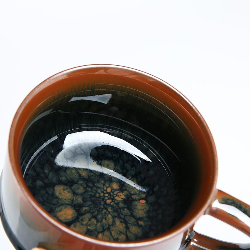 Palm Coffee Cup Jian Zhan- Kiln Temmoku