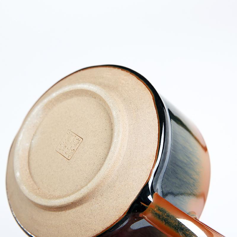 Palm Coffee Cup Jian Zhan- Kiln Temmoku