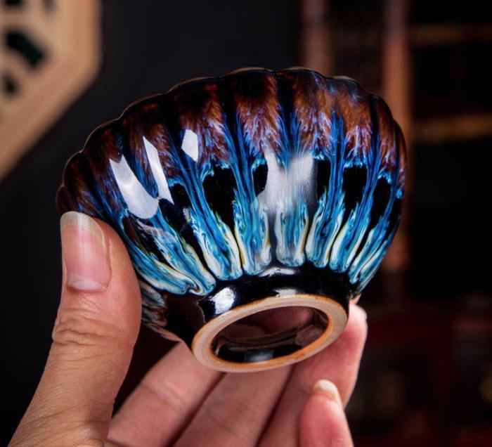 Golden Peacock Jian Zhan- Kiln Temmoku