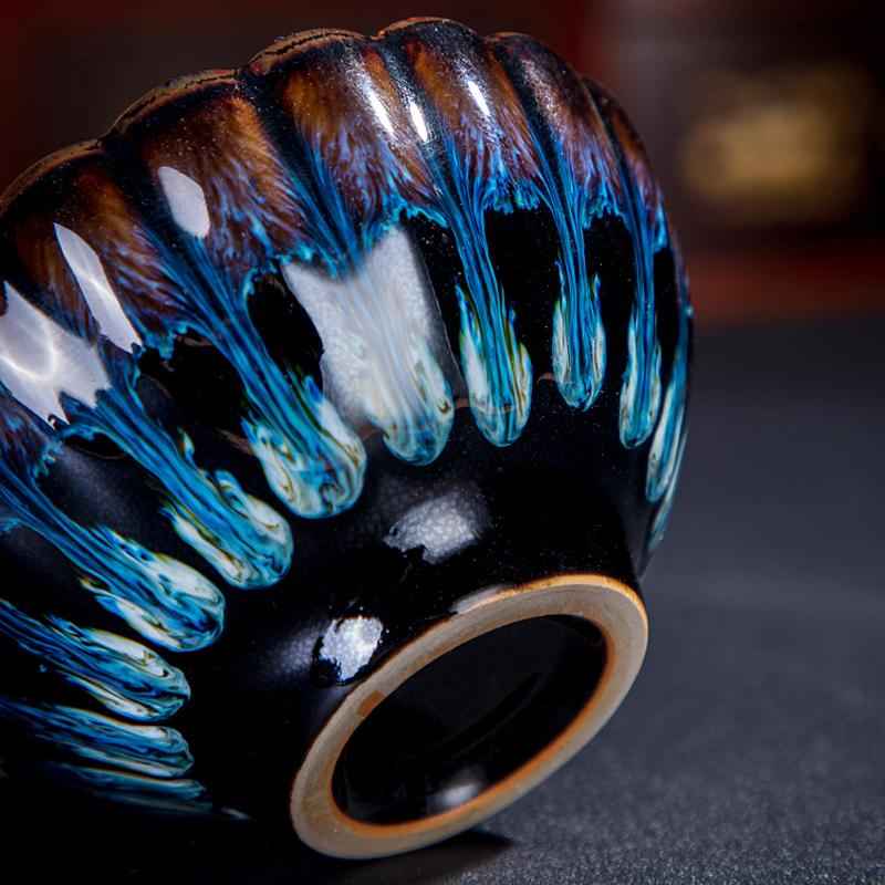 Golden Peacock Jian Zhan- Kiln Temmoku