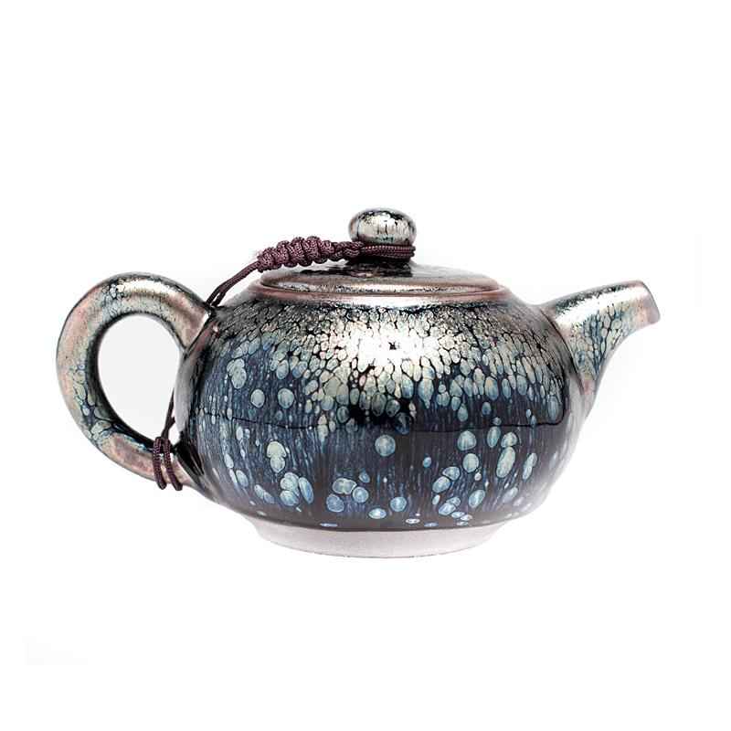 Smoke Teapot Jian Zhan- Kiln Temmoku