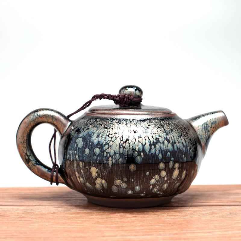 Smoke Teapot Jian Zhan- Kiln Temmoku