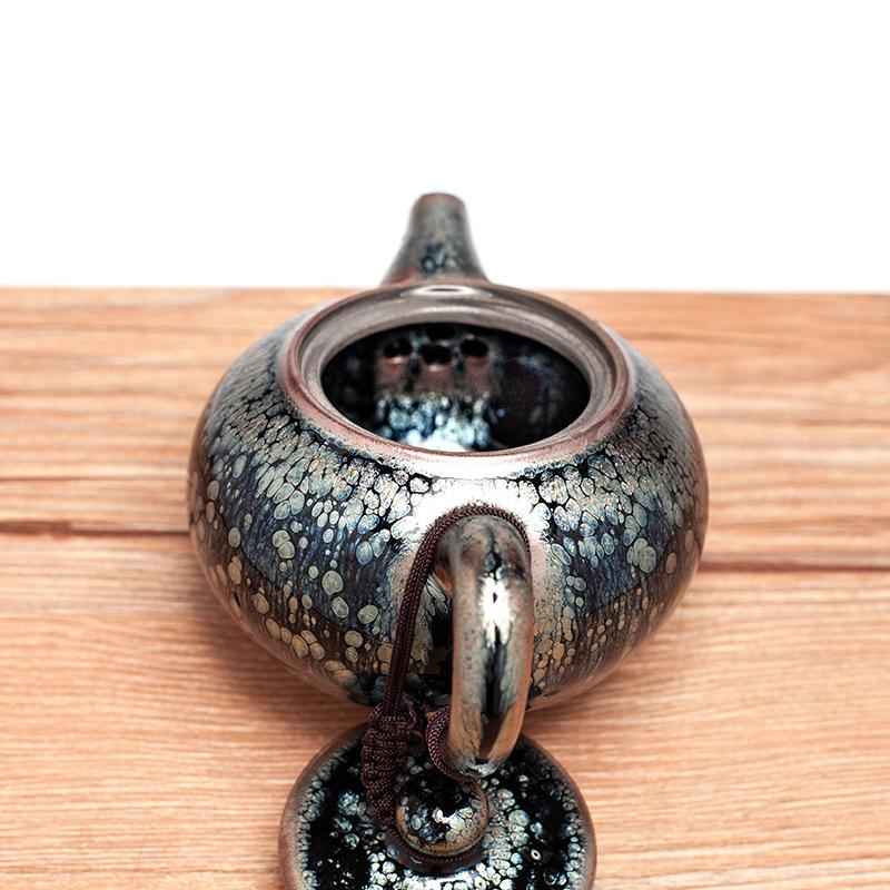 Smoke Teapot Jian Zhan- Kiln Temmoku