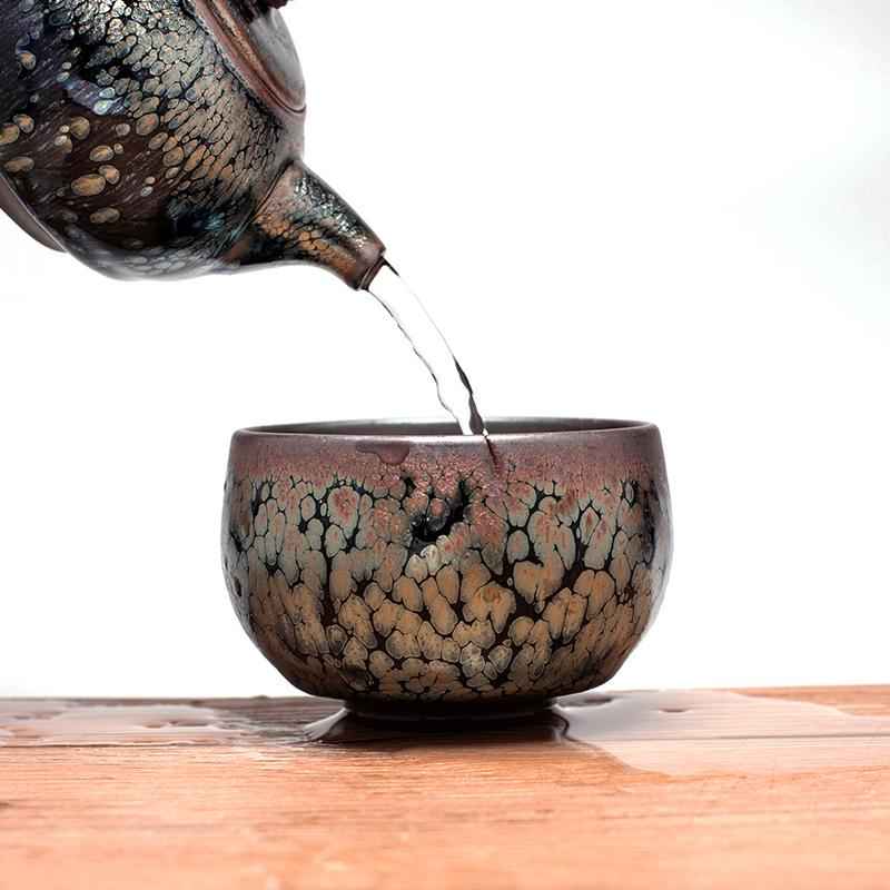 Smoke Teapot Jian Zhan- Kiln Temmoku