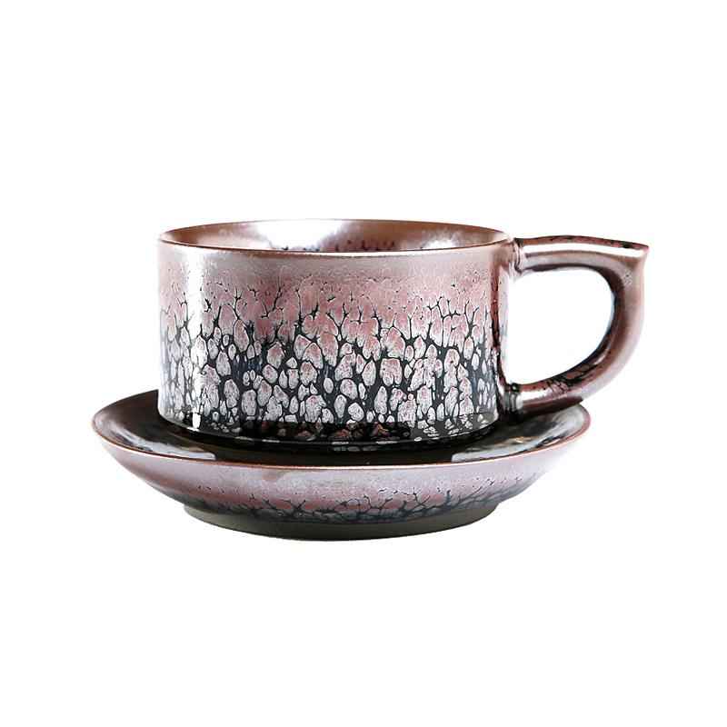 Succulent Coffee Cup Jian Zhan- Kiln Temmoku