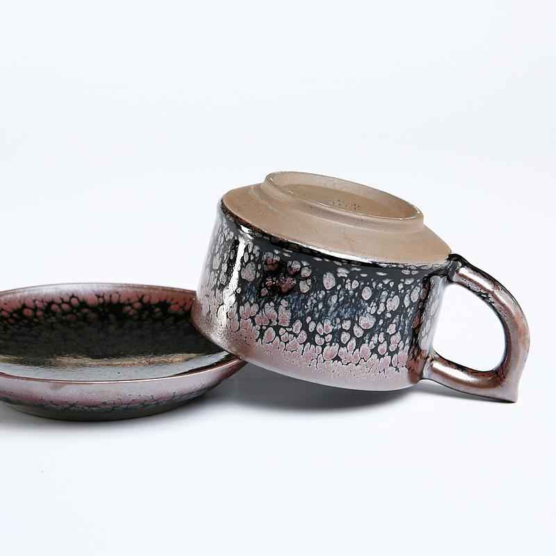 Succulent Coffee Cup Jian Zhan- Kiln Temmoku
