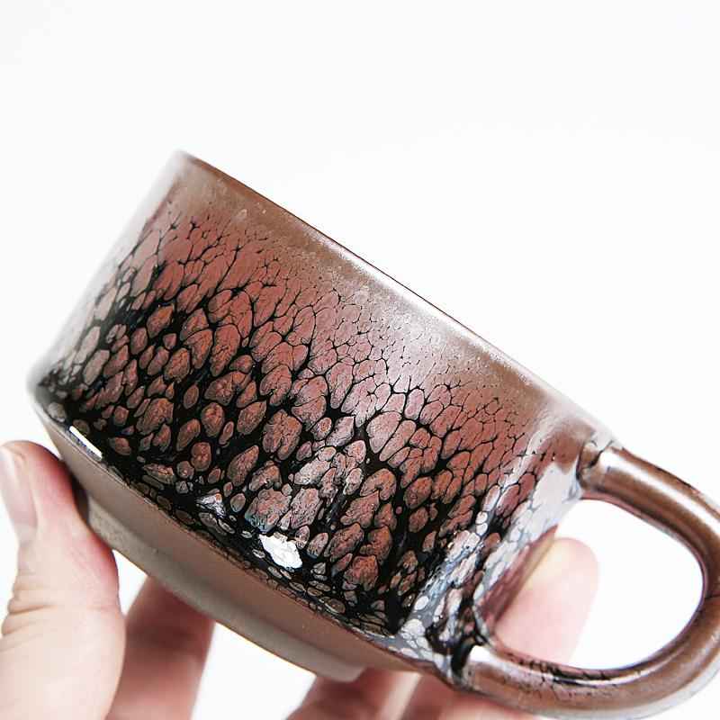 Succulent Coffee Cup Jian Zhan- Kiln Temmoku