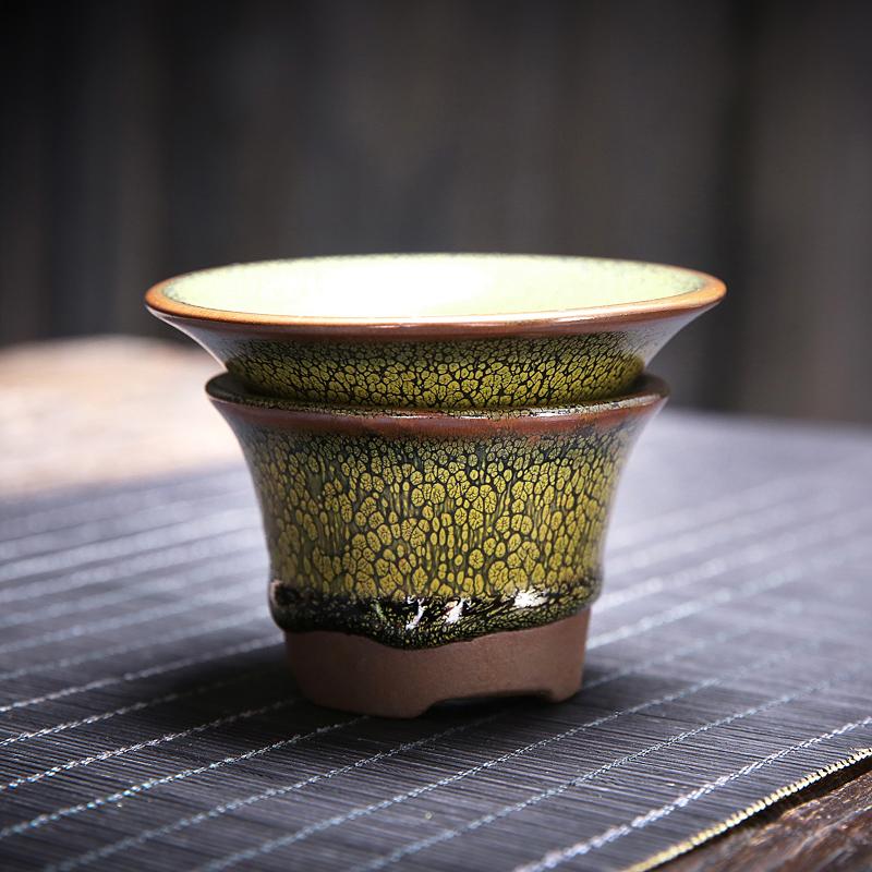 Sunflower Tea Set Jian Zhan- Kiln Temmoku