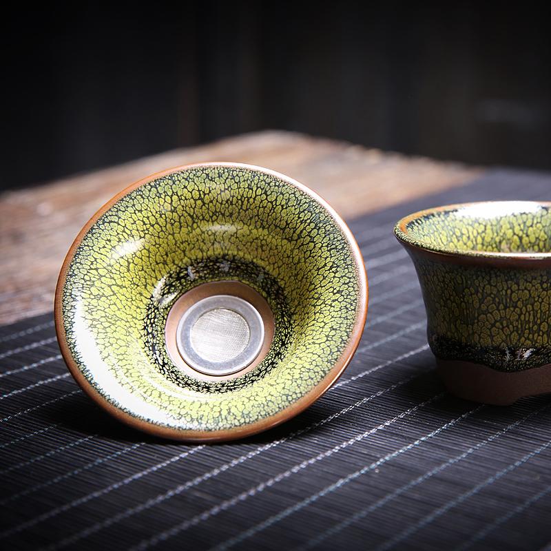 Sunflower Tea Set Jian Zhan- Kiln Temmoku