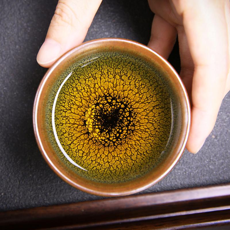 Sunflower Tea Set Jian Zhan- Kiln Temmoku