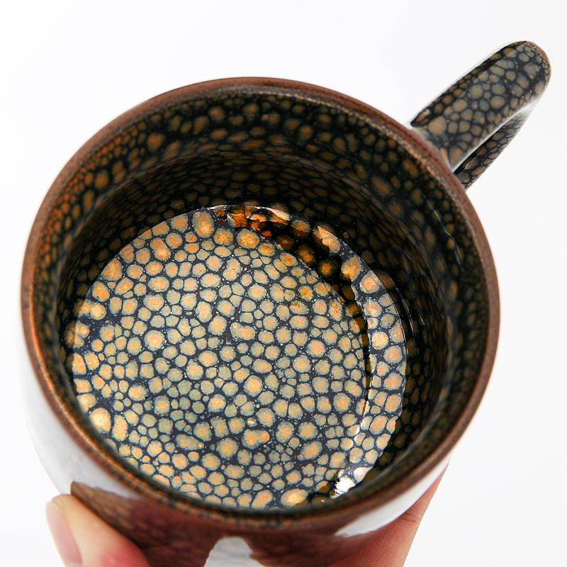 Wood Coffee Cup Jian Zhan- Kiln Temmoku
